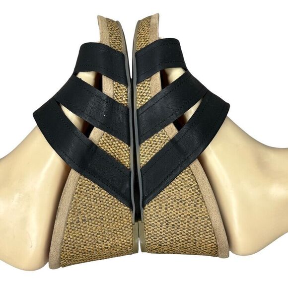 Style & Co. Black Wedge Sandals Slides Comfort Casual‎ Shoes Women's Size 8M - Picture 5 of 11